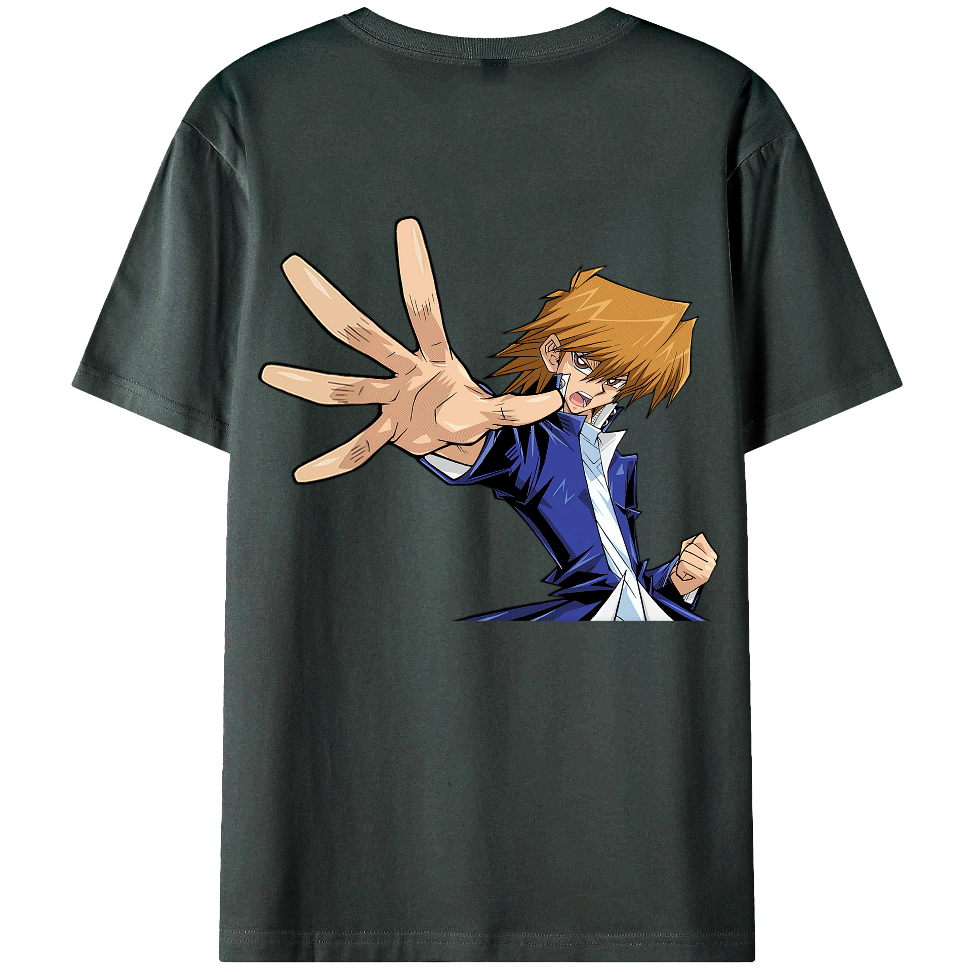 （画像用） 遊☆戯☆王 Yu-Gi-Oh! 綿100％ メンズ半袖Tシャツ（バックプリント） 通気性
